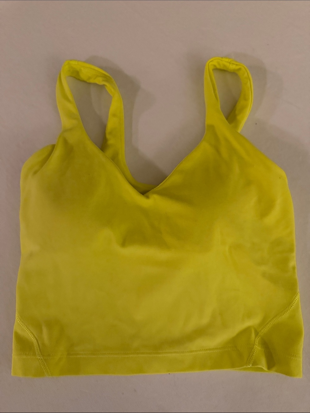 Lululemon Women’s Seamless V-Neck Align - neon yellow -sz 0